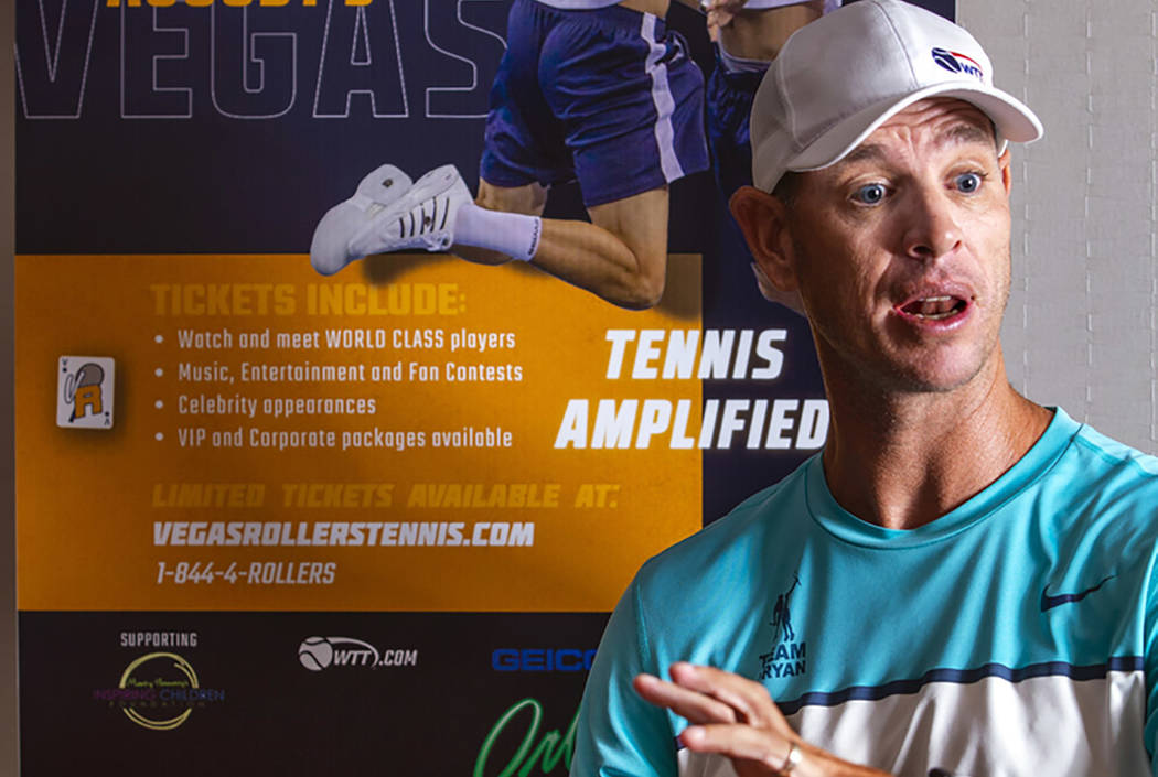 Vegas Rollers coach Tim Blenkiron talks tennis and the upcoming season at The Orleans on Wednes ...