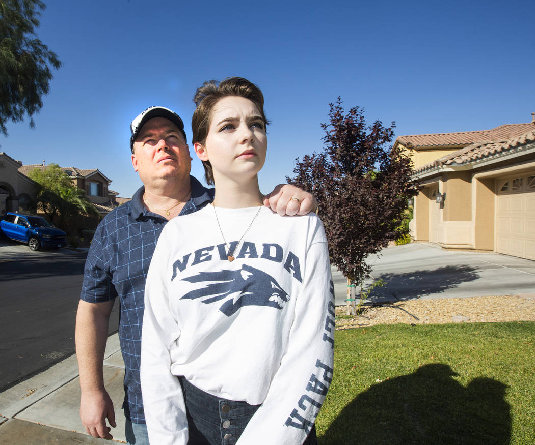 Ray Murphy, left, and his daughter Emily Murphy, right, a sophomore at UNR, are seen Monday in ...