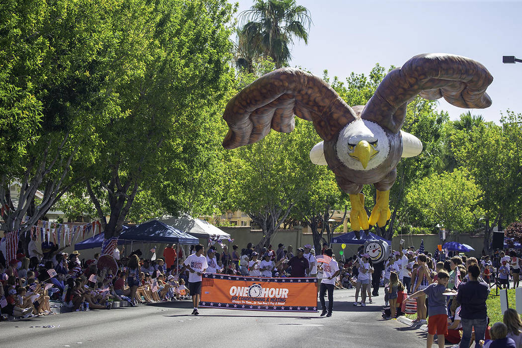 Over 16,000 cubic feet of helium was used for the more than 25 giant inflatables. (Summerlin)