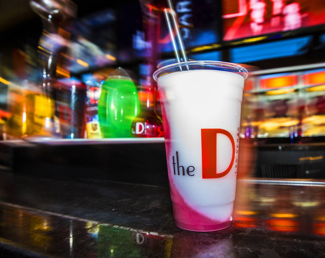 A tropical bliss frozen drink at D Bar on Friday, July 5, 2019, at the Fremont Street Experienc ...