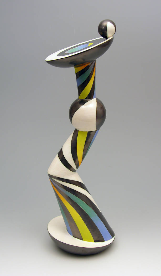 "Water Park 5," a ceramic sculpture by Robin Stark, is on display in the "OFF Centered" exhibit ...