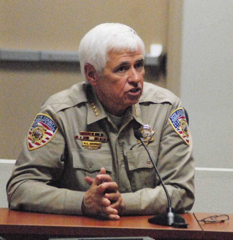 Former Nye County Sheriff Tony DeMeo in 2013. (Horace Langford Jr./Pahrump Valley Times)