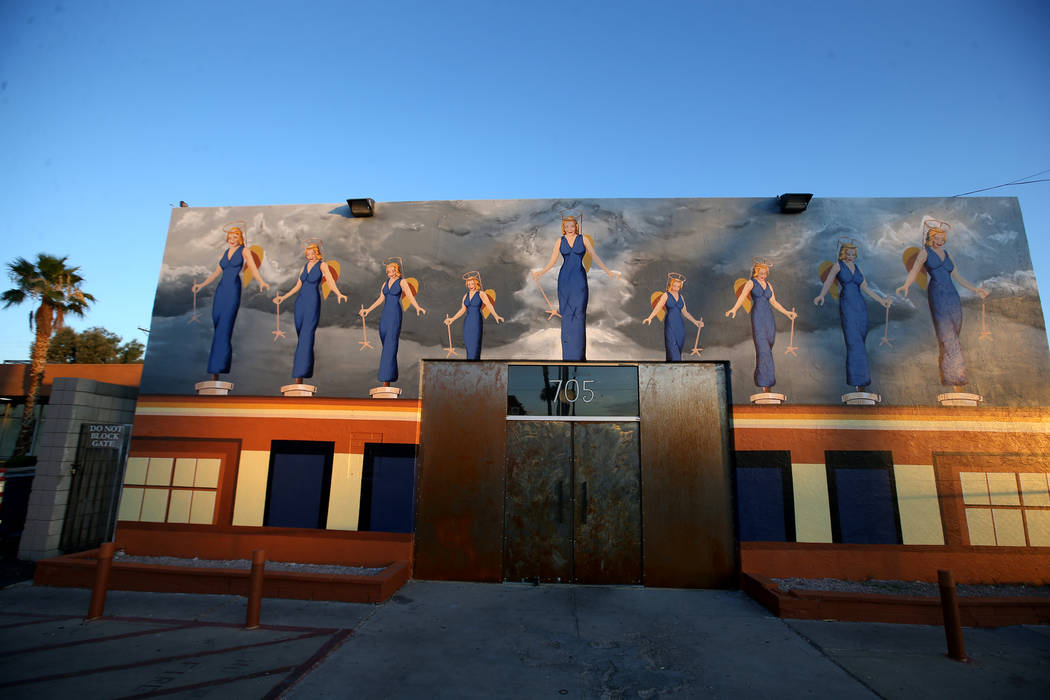 Part of the James Stanford and Cliff Morris mural, "A Phalanx of Angels Ascending" on the 705 B ...