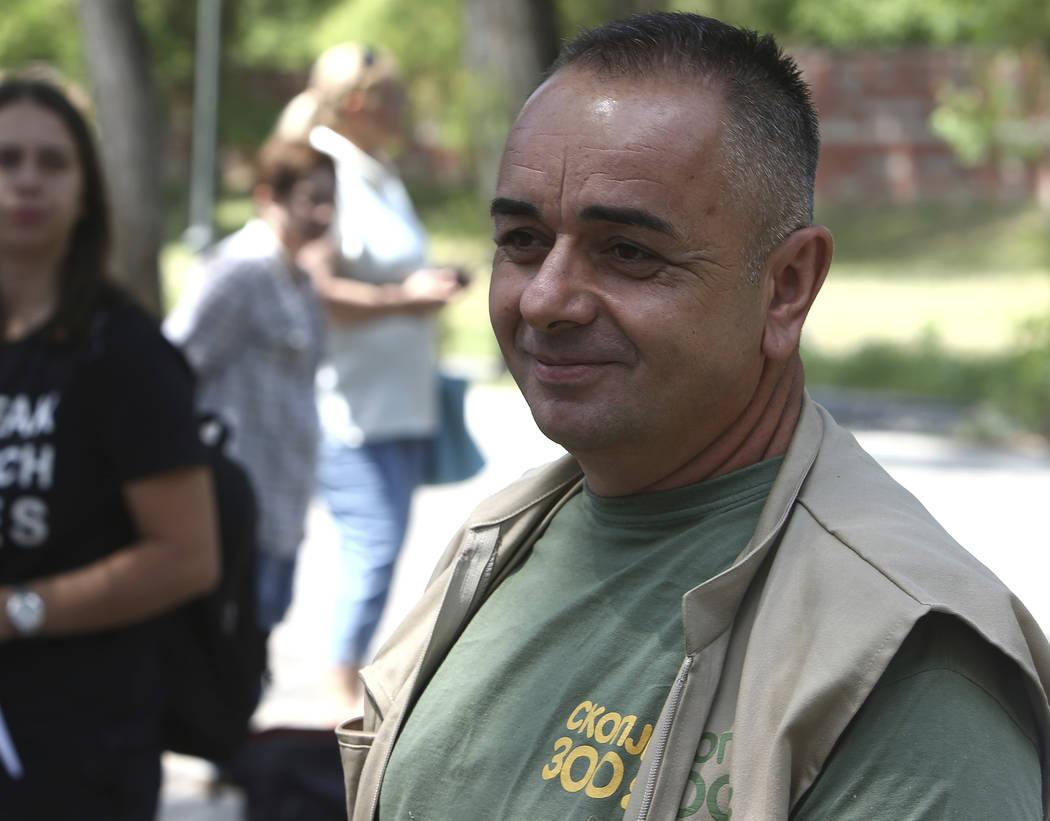 Zoo keeper Dragan Thrajkovski is photographed after the return of Koko, the chimpanzee at the S ...