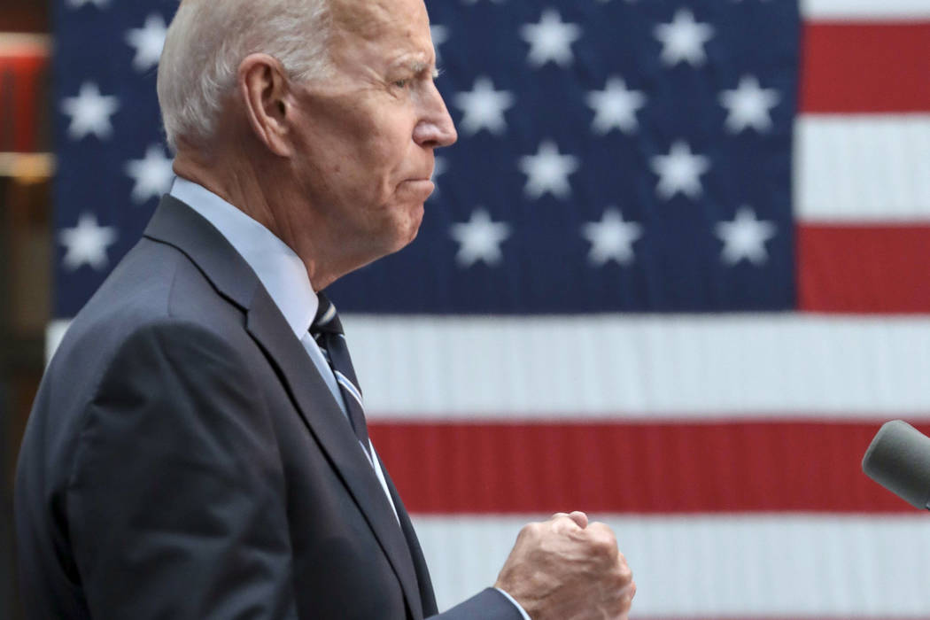 Democratic presidential candidate Joe Biden speaks about foreign policy at The Graduate Center ...