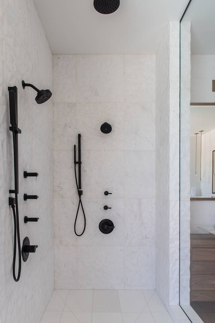 The master shower. (Jewel Homes)