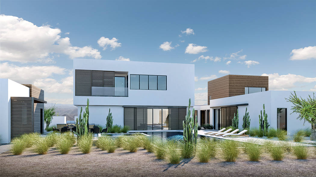 This rendering shows some designs that will be showcased in Jewel Homes, a new Las Vegas luxury ...
