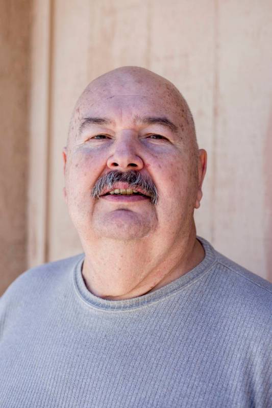 Fred Dunham, former Area 51 security guard, poses for a portrait at his home Thursday, Aug. 18, ...