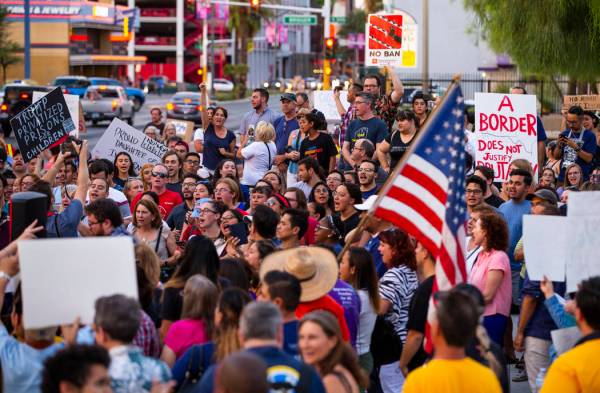 Advocates, activists and impacted people gather during the Lights for Liberty: A Vigil to End H ...