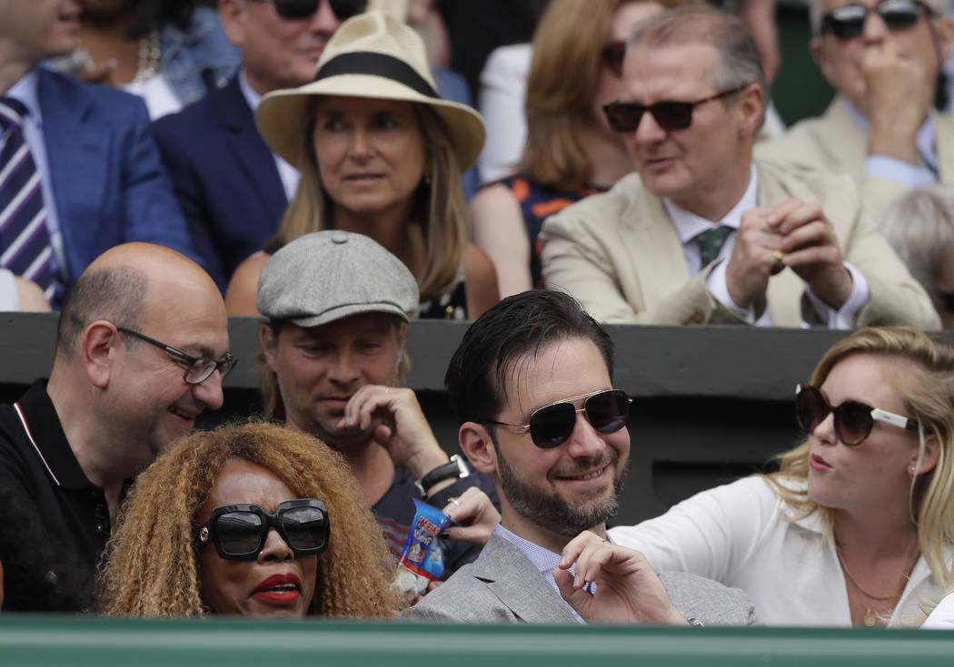 Alexis Ohanian, the husband of Serena Williams of the United States, and her mother Oracene Pri ...