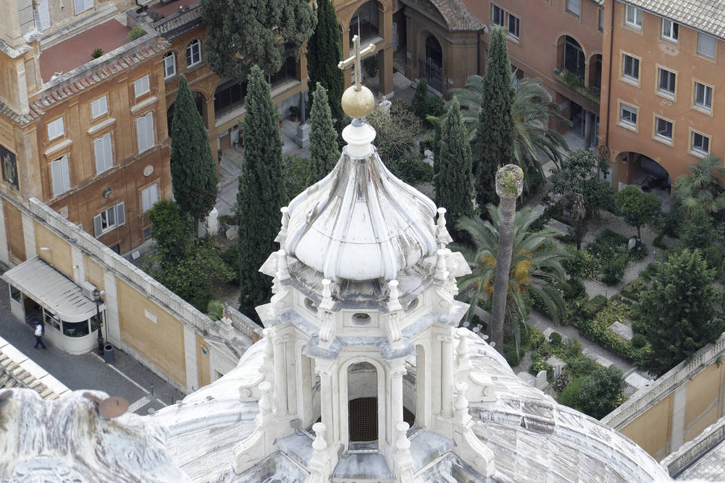 FILE - This Wednesday, July 10, 2019 file photo shows the view of the Teutonic Cemetery inside ...