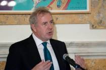 FILE - In this Friday, Oct. 20, 2017, file photo, British Ambassador Kim Darroch hosts a Nation ...