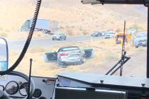 Multiple people were hospitalized Saturday afternoon after a semitruck crossed an Interstate 15 ...