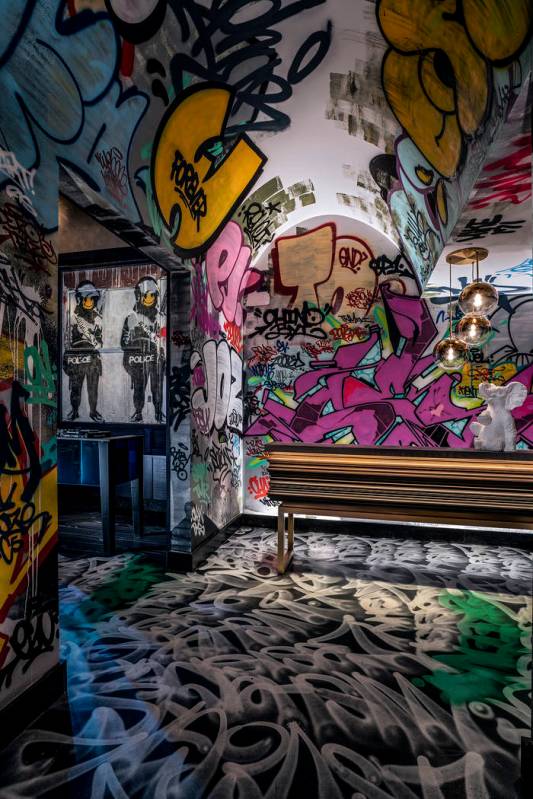 The tunnel painted by NYC-based graffiti artist CES pays homage to New York City’s iconic str ...