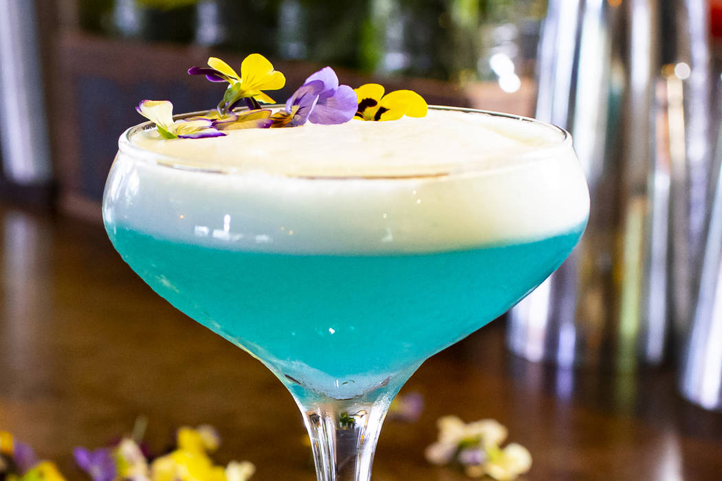 Tangled Up in blue cocktail at Yardbird. Allied Global Marketing