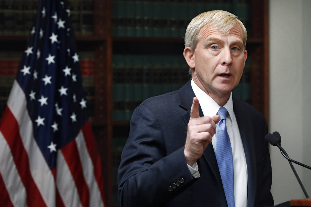 U.S. Attorney for the Eastern District of New York Richard Donoghue, speaks during a news confe ...