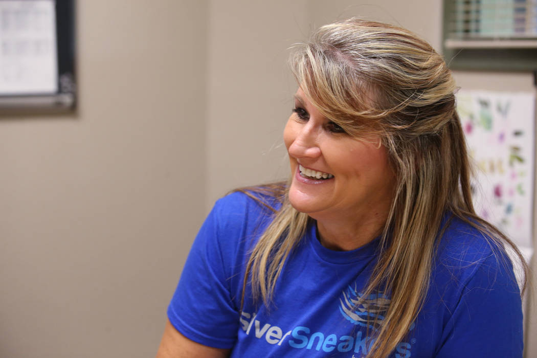 Anita Stephens, a SilverSneakers fitness instructor, during an interview at Durango Hills Commu ...