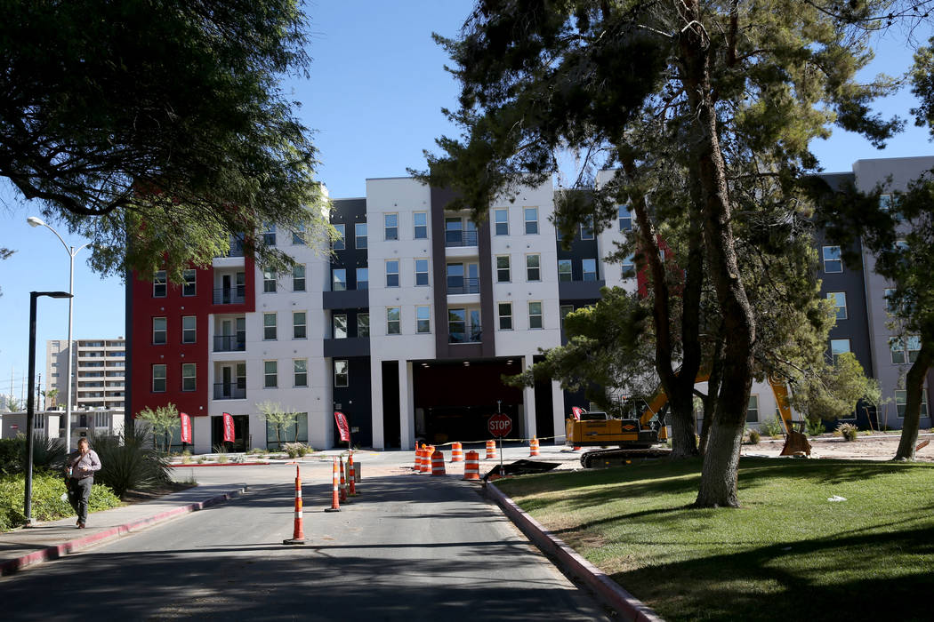 The Degree, a recently-opened 226-unit on-campus student housing community at UNLV Wednesday, J ...