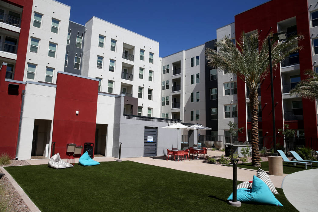 The Courtyard at The Degree, a recently-opened 226-unit on-campus student housing community at ...