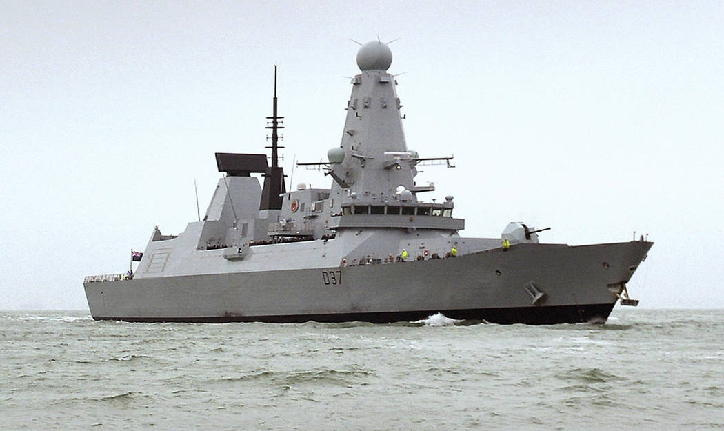 This undated Ministry of Defence handout shows the HMS Duncan, a Type 45 Destroyer, which will ...