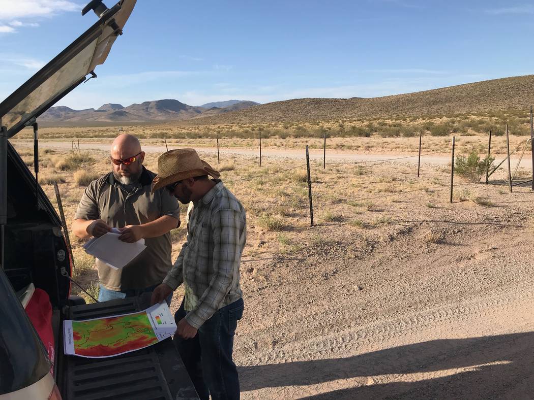 Patrick Donnelly from the Center for Biological Diversity, right, and Jim Stanger, preside ...