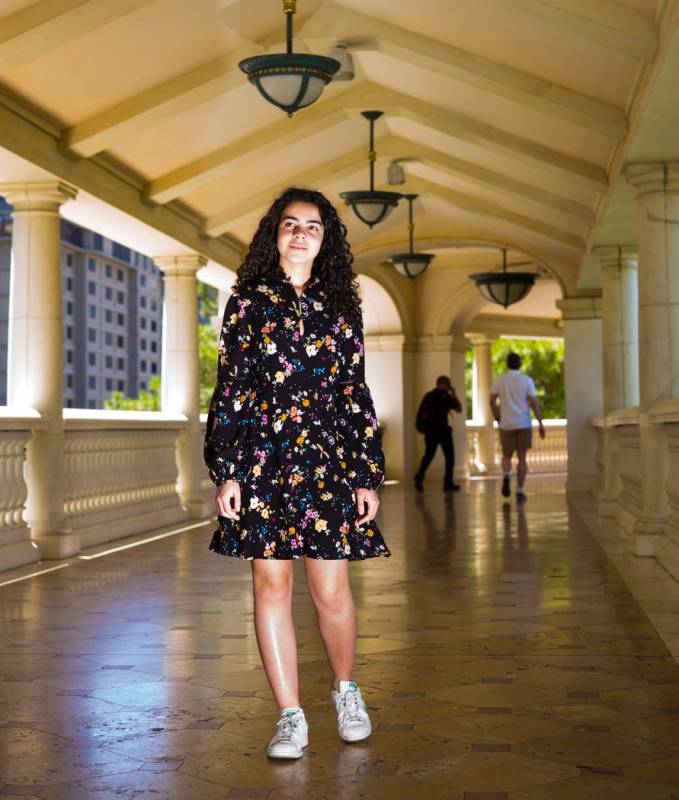 Salomee Levy poses for a portrait outside of the Bellagio in Las Vegas on Friday, July 19, 2019 ...