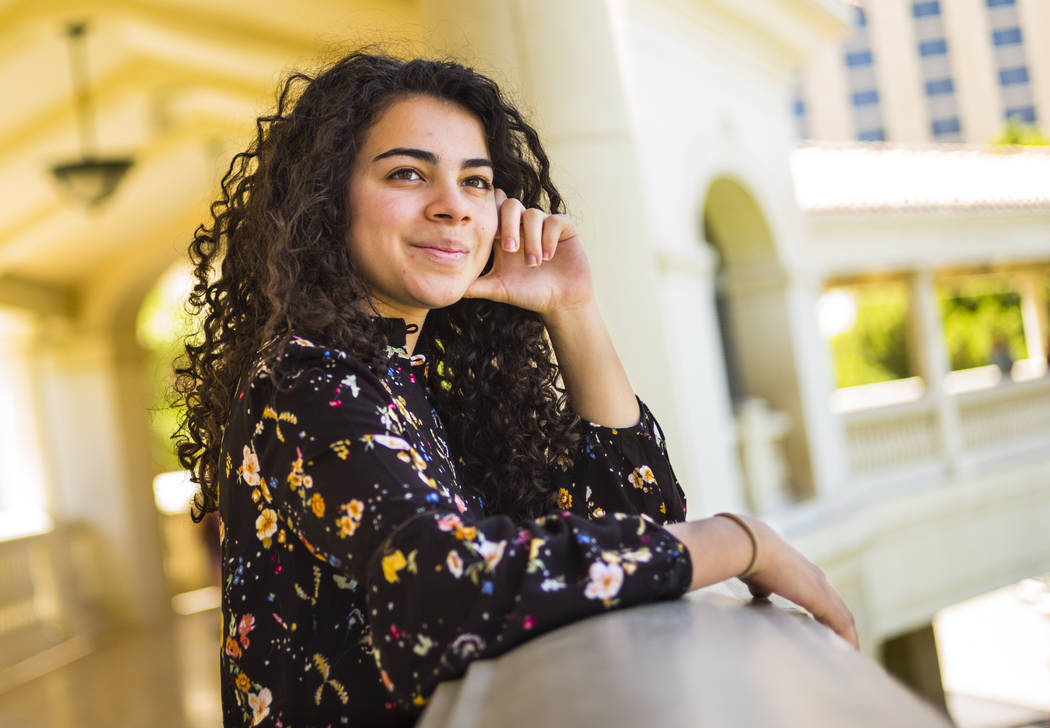 Salomee Levy poses for a portrait outside of the Bellagio in Las Vegas on Friday, July 19, 2019 ...