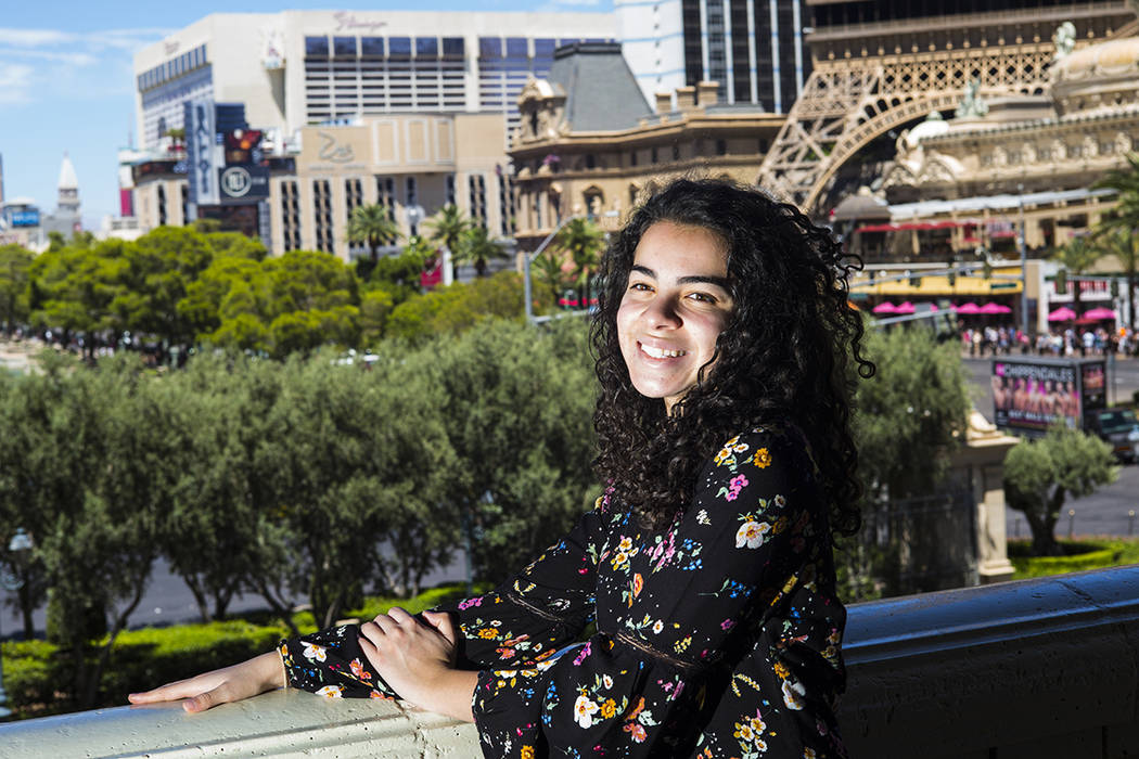 Salomee Levy poses for a portrait outside of the Bellagio in Las Vegas on Friday, July 19, 2019 ...