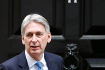 FILE - In this Wednesday, Jan 9, 2019 file photo, Britain's Chancellor of the Exchequer Philip ...