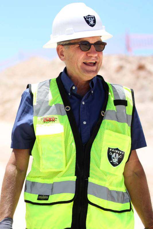 Las Vegas Stadium Co. Chief Operating Officer Don Webb at the Raiders stadium construction site ...