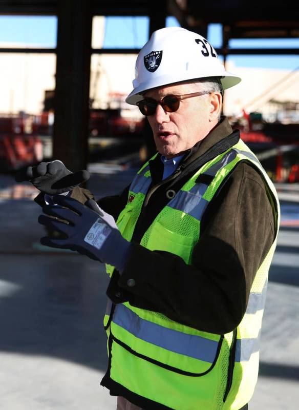 Las Vegas Stadium Co. Chief Operating Officer Don Webb at the Raiders stadium construction site ...