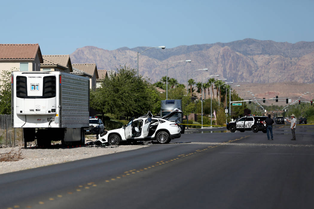 One person is fighting for their life after a white vehicle collided with a parked trailer near ...