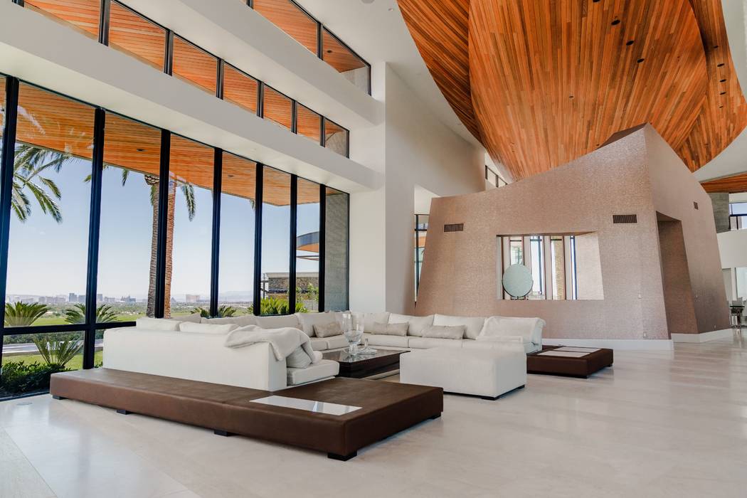 Developer Jim Rhodes sold his Las Vegas megamansion at 5212 Spanish Heights Drive for $16 milli ...