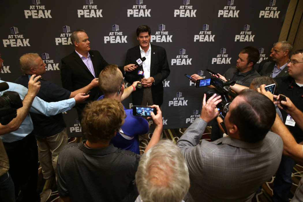 Mountain West commissioner Craig Thompson during conference football media days media days at G ...