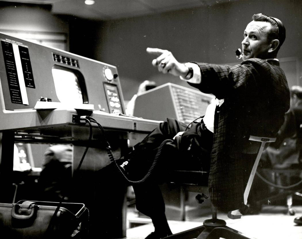 In this undated photo provided by NASA, Christopher Kraft, flight director during Project Mercu ...