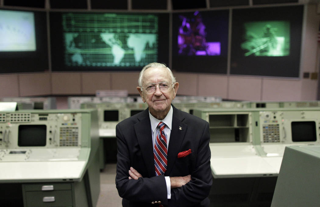 FILE - This Tuesday, July 5, 2011, file photo shows NASA Mission Control founder Chris Kraft in ...