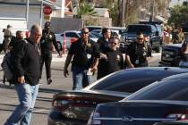 Metropolitan Police Department officers and vehicles at a barricade situation on the 5400 block ...