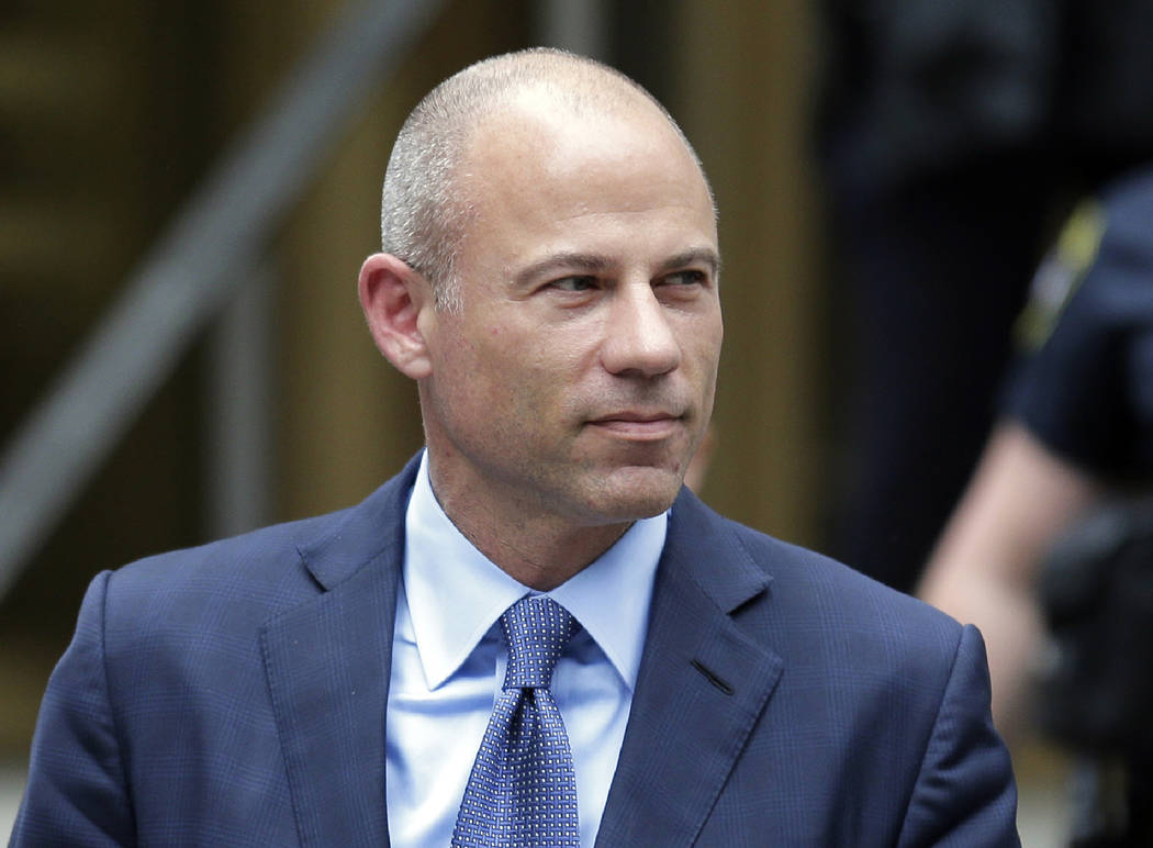 FILE - In this May 28, 2019, file photo, California attorney Michael Avenatti leaves a courthou ...