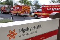 The Las Vegas and Henderson fire departments responded to hazmat situation at St. Rose Dominica ...
