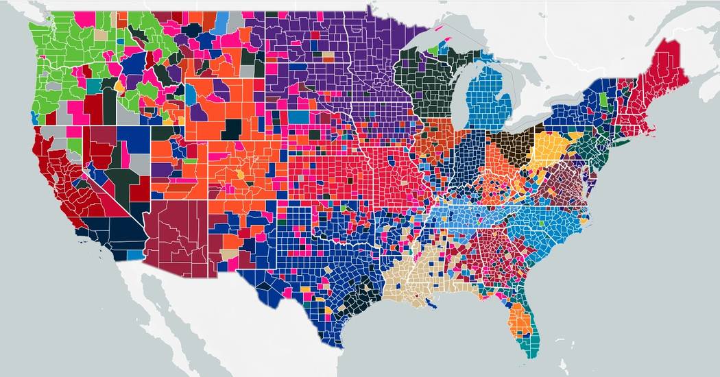 A map by Vivid Seats showing the most popular NFL teams in every US county. (Vivid Seats)