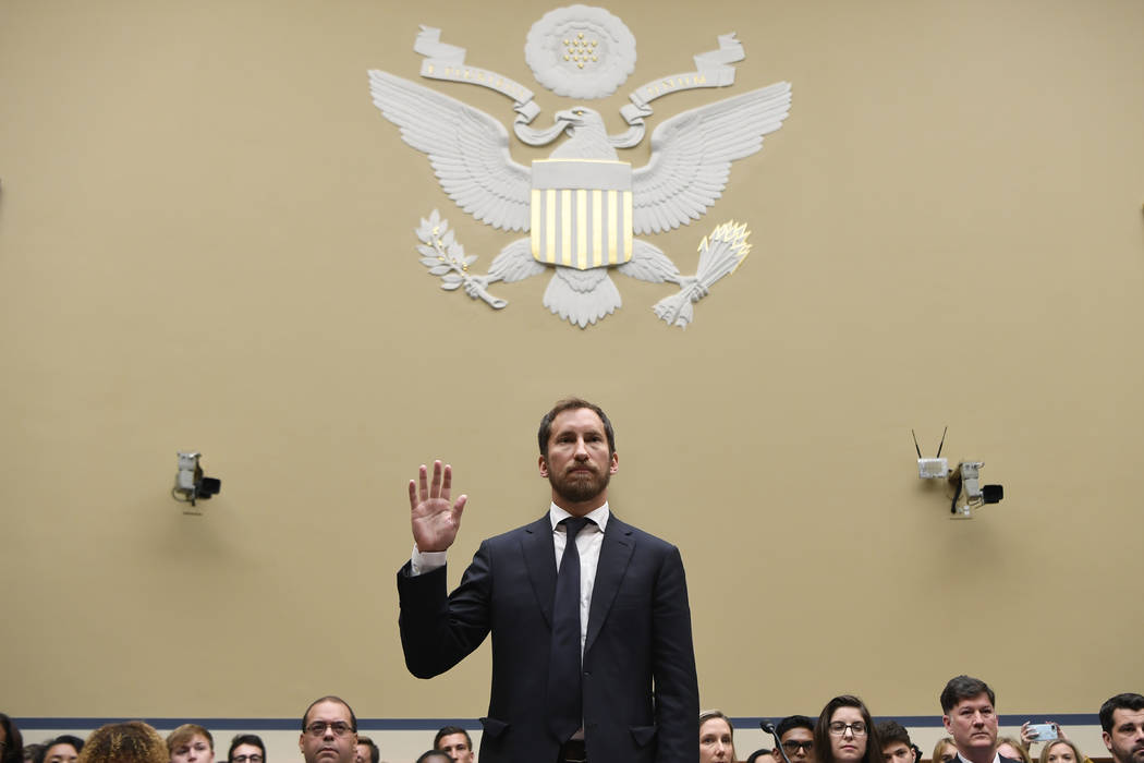 JUUL Labs co-founder and Chief Product Officer James Monsees is sworn in to testify before a Ho ...