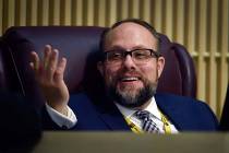 Former Henderson City Attorney Josh Reid looks on during a City Council meeting on Tuesday, Jun ...