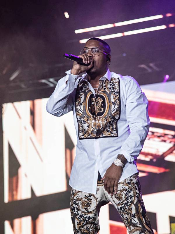 Nas performs at the 2019 Essence Festival at the Mercedes-Benz Superdome, Saturday, July 6, 201 ...