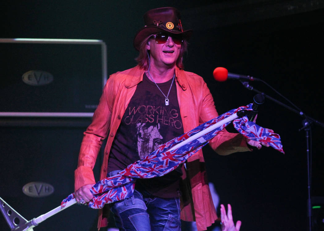 Def Leppard frontman Joe Elliott performs during the first show of the band's residence at The ...