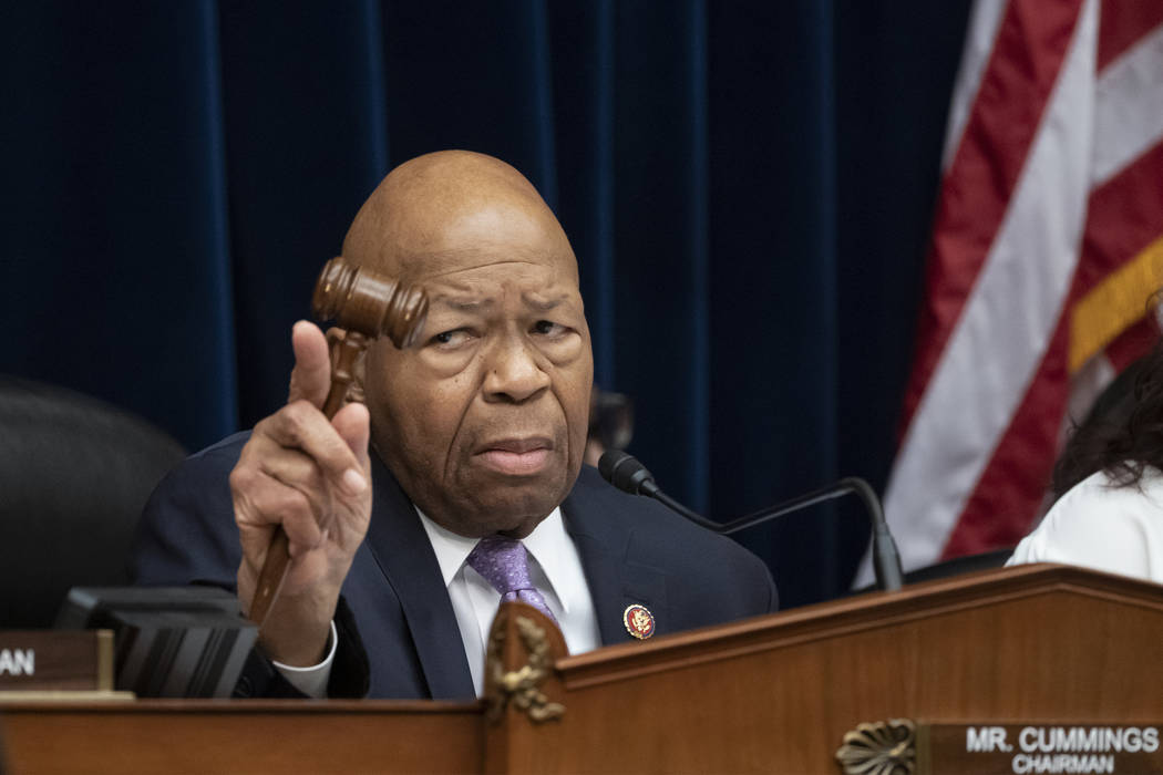 In this Tuesday, April 2, 2109 file photo, House Oversight and Reform Committee Chair Elijah Cu ...