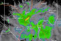 An image from the July 26 radar shows "biological targets," likely grasshoppers. (National Weat ...