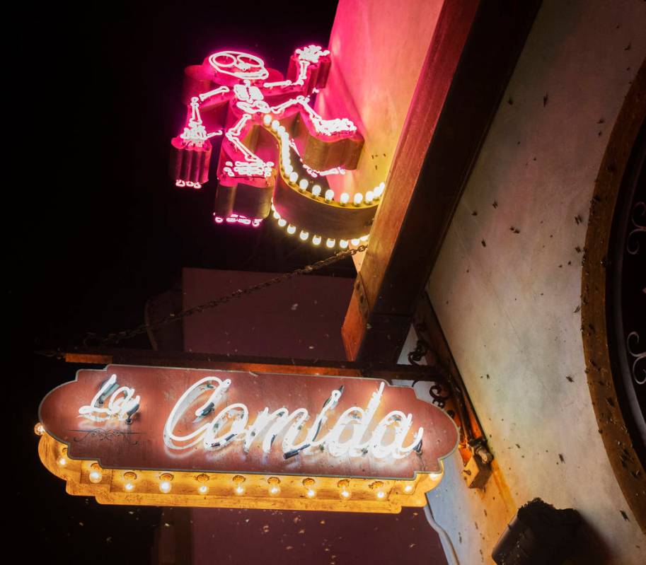 Grasshoppers outside La Comida on Sunday, July 28, 2019 in Las Vegas. (Michael Blacks ...