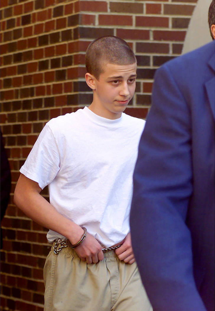 FILE - In this April 27, 2000, file photo, convicted Westside Middle School shooter Andrew Gold ...