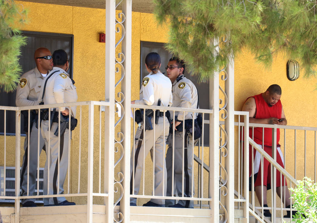 Las Vegas police are investigating a womanճ death following a domestic disturbance at Sie ...