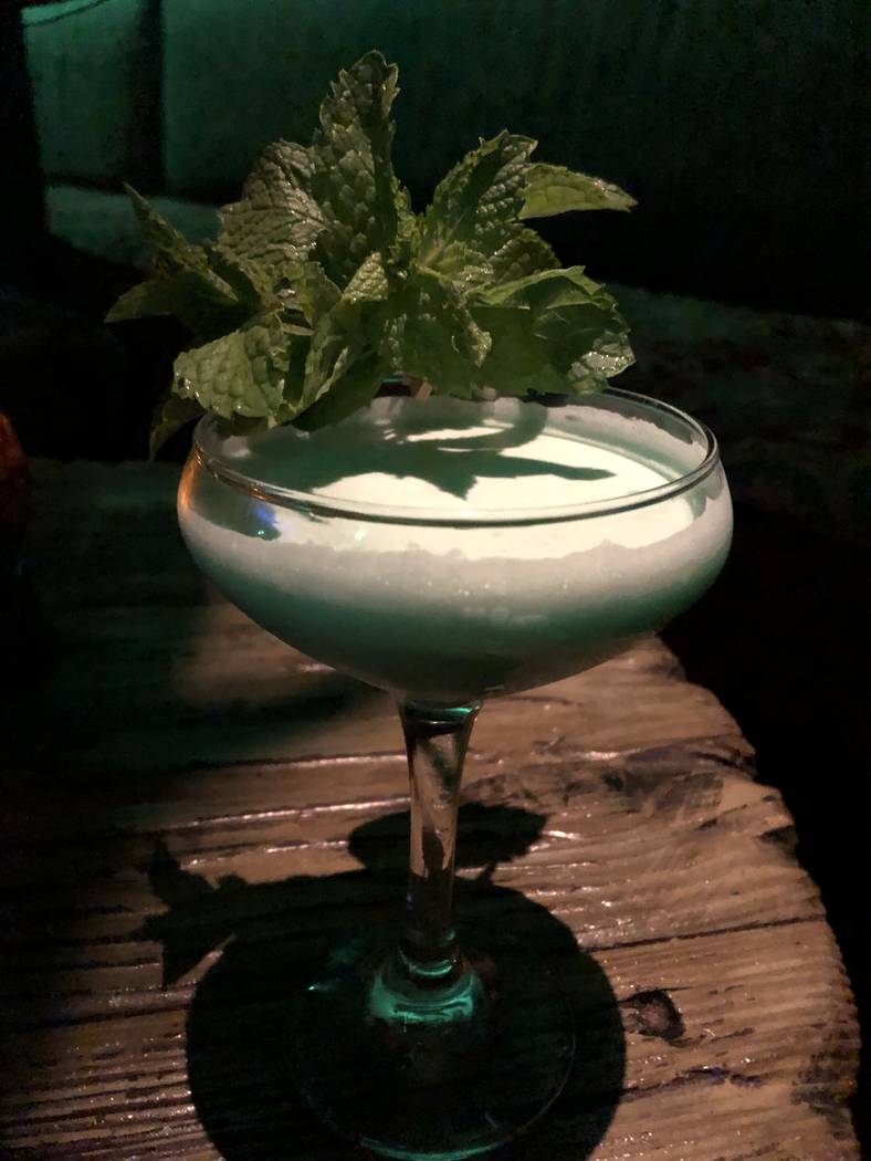 A classic grasshopper cocktail at Golden Tiki (Al Mancini Las Vegas Review-Journal)